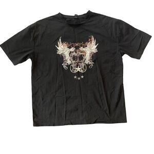 Romwe Black GraphicTee